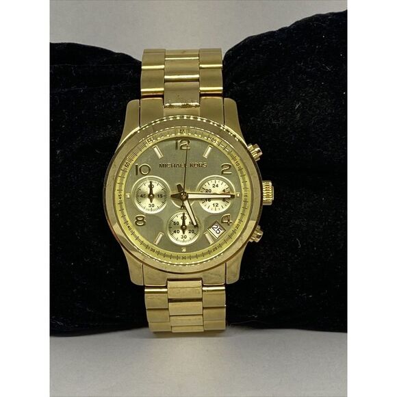 Michael Kors Runway MK5055 Womens Stainless Steel Analog Dial Quartz Watch EY116 - Picture 1 of 12